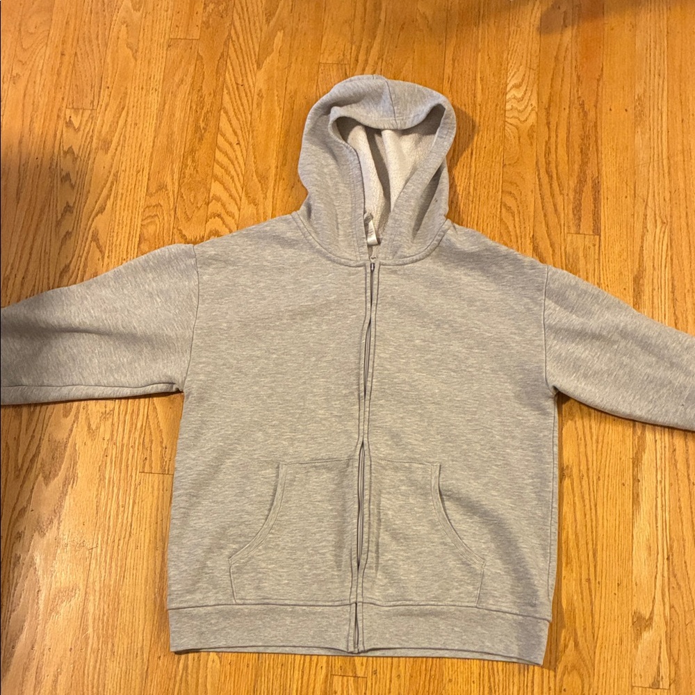 Gray Zip-Up Hoodie